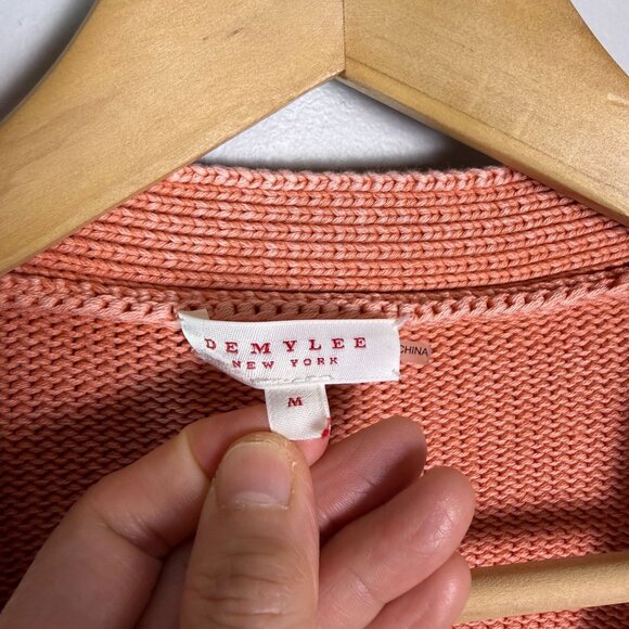 DemyLee NY Grandpa Cottage Soft Casual Cozy Sweater Cardigan MEDIUM in Peach - Picture 5 of 9